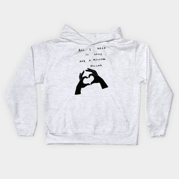 Edgy slogan that boosts your self confidence Kids Hoodie by RockPaperScissors